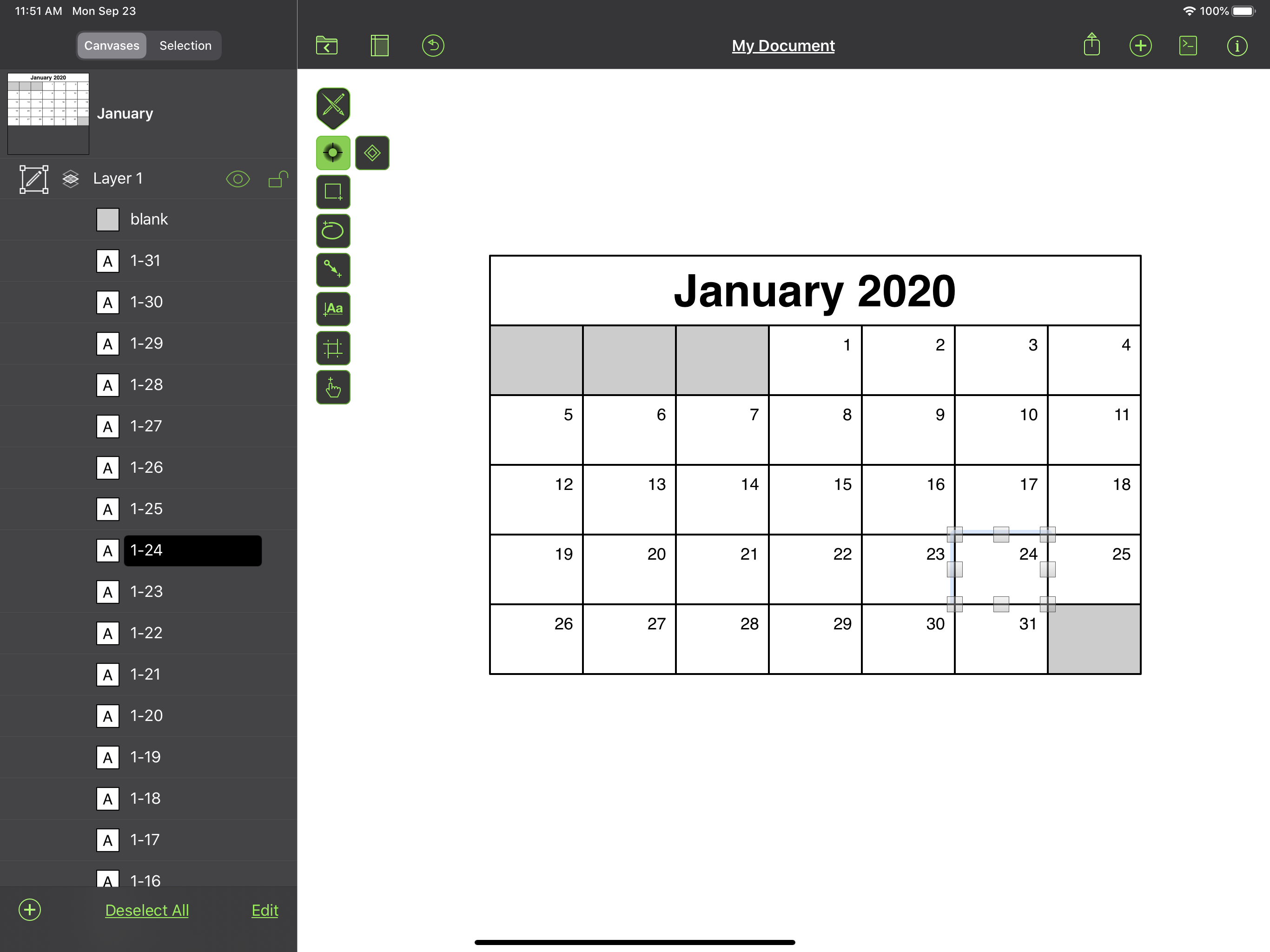 Calendar on iPadOS