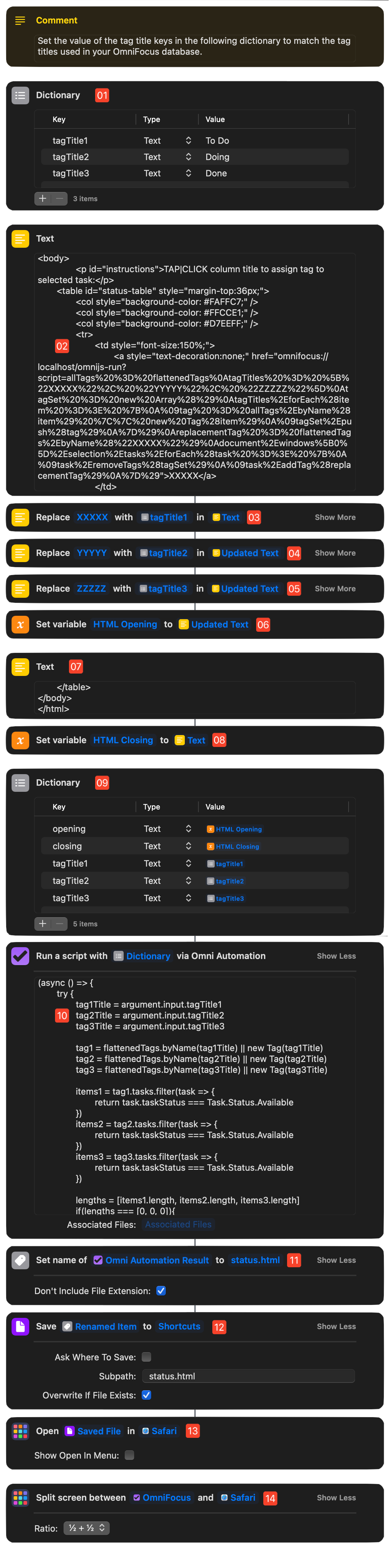 Shortcuts Workflow