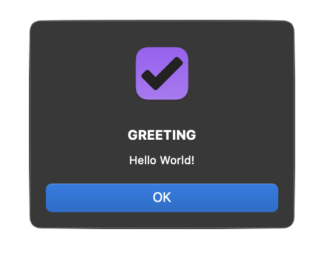 The alert dialog in OmniFocus