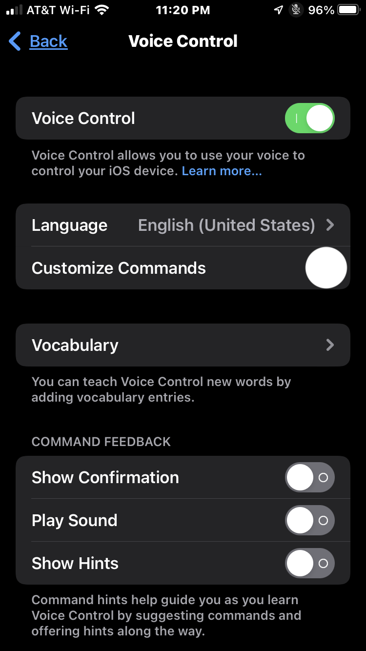 Step 5: In the forthcoming view, tap the “Customize Commands” menu option.