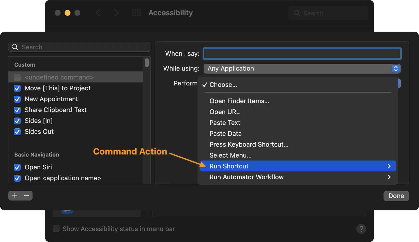 New Voice Command setup