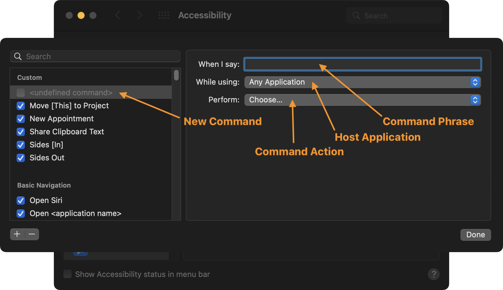 The new command interface